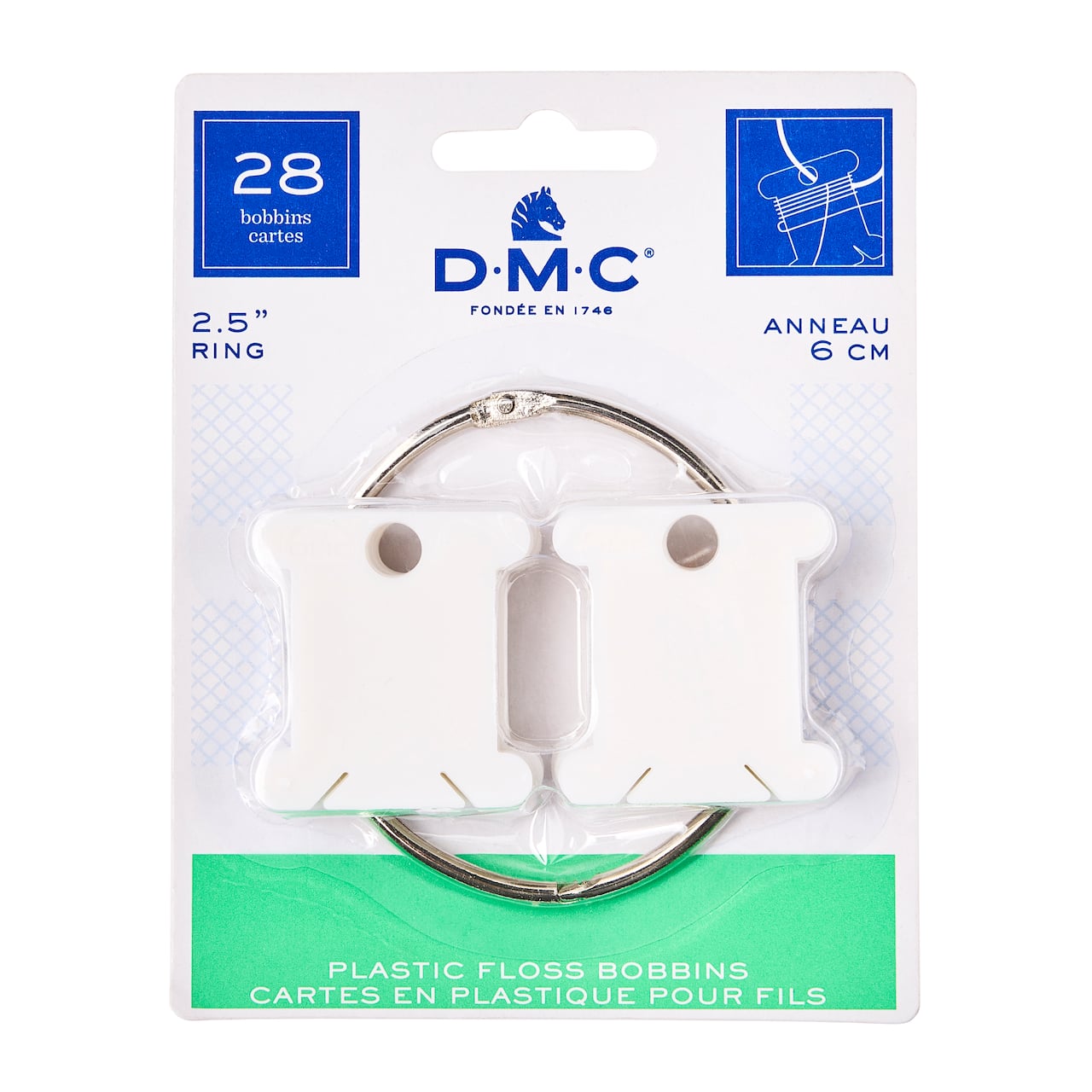 DMC&#xAE; Floss Bobbins with Metal Ring
